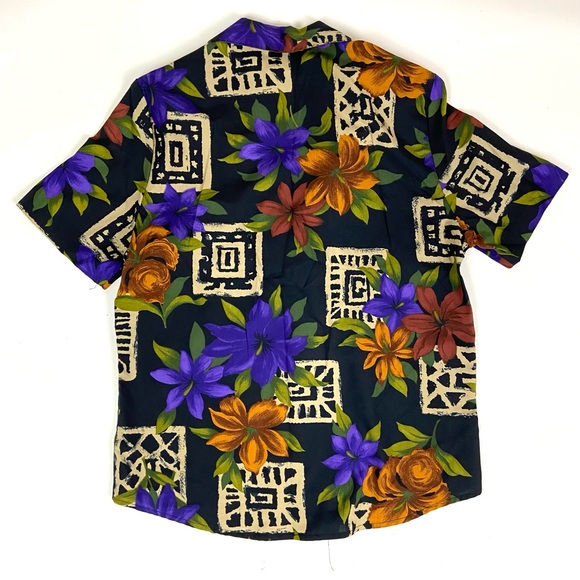 Vintage 80s Vibrant Floral Short Set - Picture 4 of 5